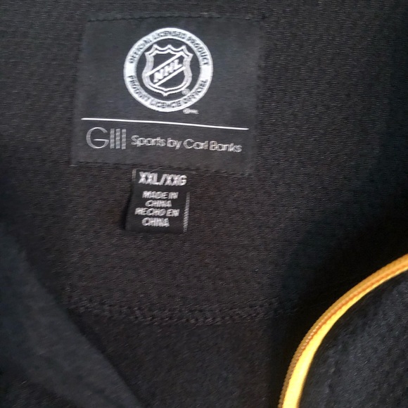 mens boston bruins 3/4 zip jacket 2x - Picture 3 of 4